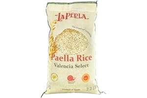 KHAYYAN La Perla | Paella Rice | Valencia Select | Denomination of Origin Valencia Spain | Slow Food Valencia Certified | Ideal For All Mediterranean Rice Dishes | 2.2 lbs (1 kg) | (Pack of 1)