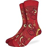 Good Luck Sock Men's Knights & Dragons Socks, Adult