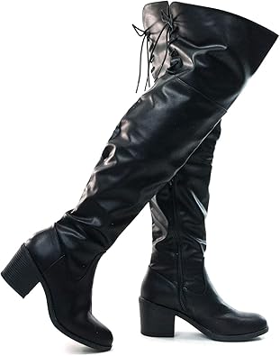 faux fur thigh high boots