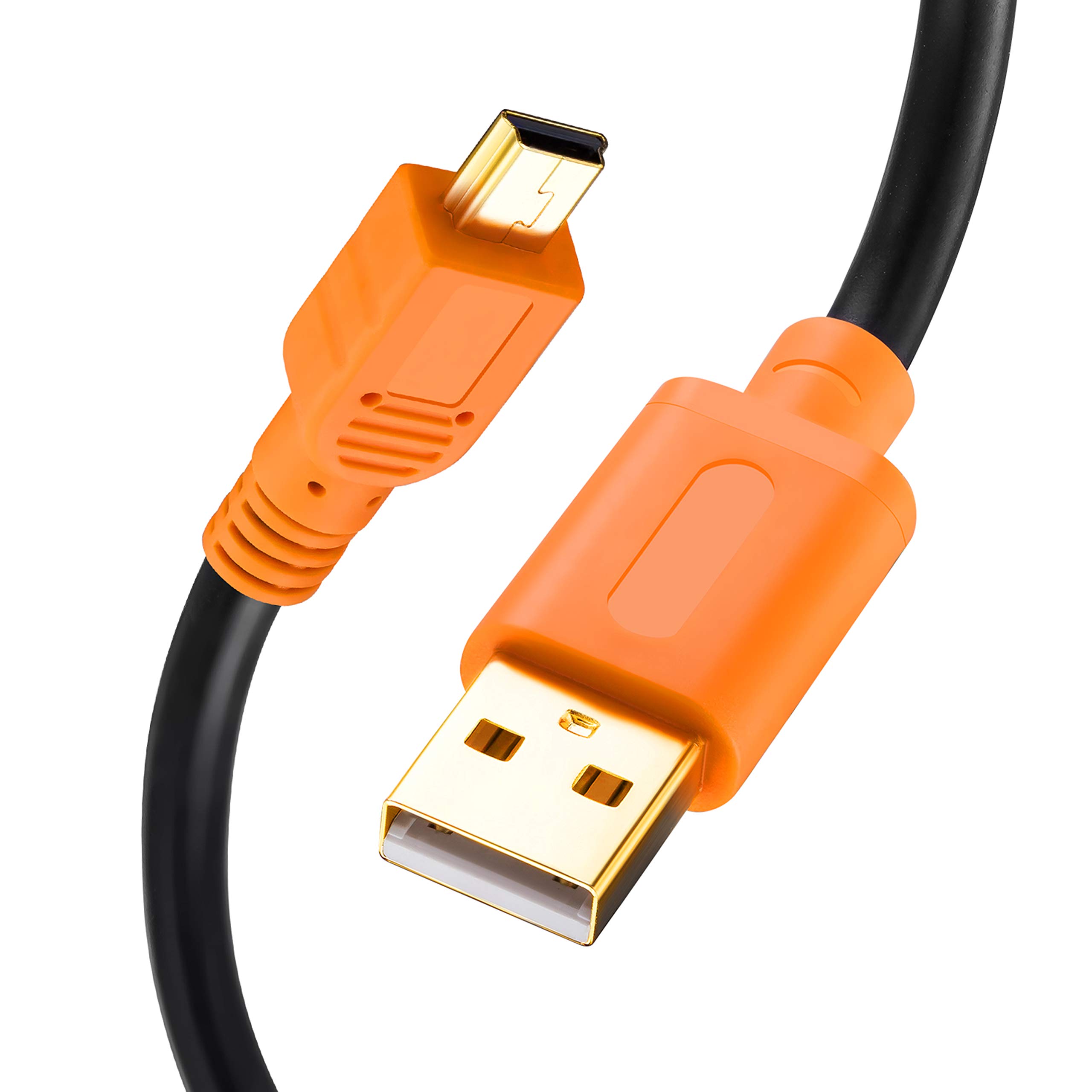 TanQY Mini USB Cable - 6M USB 2.0 Type A to Mini B Cable for GoPro, Cell Phones, MP3 Players, Digital Cameras, GPS, PDAs (Orange)