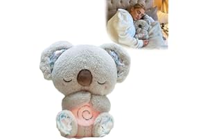 GENERIC Soothing Koala Bear Rest Otter Calming Sleep Buddy Anxiety Relief Koala Breathing Koala Baby Sound Machine Soother Otter with Sensory Details Music Lights Rhythmic Breathing Motion Volume inadjustable
