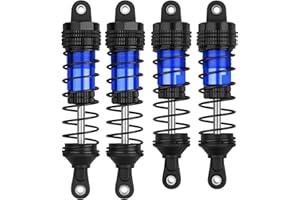 ARRAROWN 4PCS Shock Absorbers Oiled RC Shocks Fit for 1/12 1/14 1/16 RC Cars WLtoys 144001/124019/124018 MJX, SCY and HBX RC Buggy Off-Road Racing Replacement Parts (Black Blue)