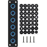 IZTOSS 6 Gang Switch Panel Pre-Wired DC 12V Switch Panel Blue LED Button and IP65 Waterproof Frosted Black Antioxidant Aluminum Panel, Ideal Marine Panel Switches, Car RV Truck Switch Panels