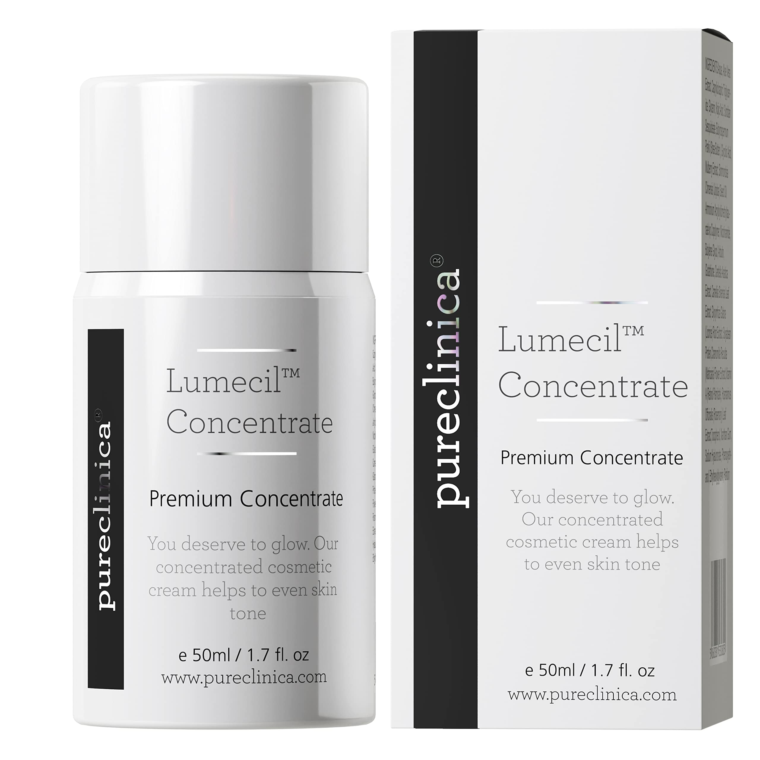 Lumecil Skin Lightening Concentrate. From brown to white the MOST intensive skin whitening solution. An extra strength version of the No.1 Rated skin lighting cream