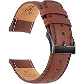SEURE Quick Release Watch Band,Top Genuine Leather Watch Straps 19mm 20mm 21mm 22mm 24mm for Men and Women