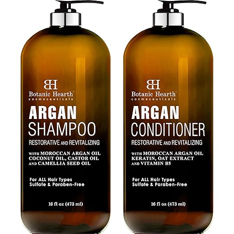 Amazon Com Botanic Hearth Argan Oil Shampoo And Conditioner Set