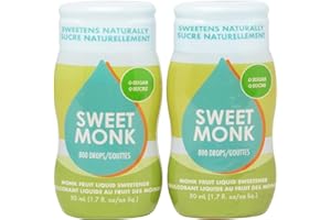 SweetMonk - 100% Pure Original Monk Fruit Sweetener Liquid Sugar Substitute - 1.7oz | No Water Added MonkFruit Extract | 0 Ca