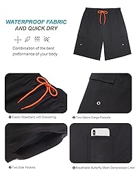 SILKWORLD Men's Swim Trunks with Compression Liner