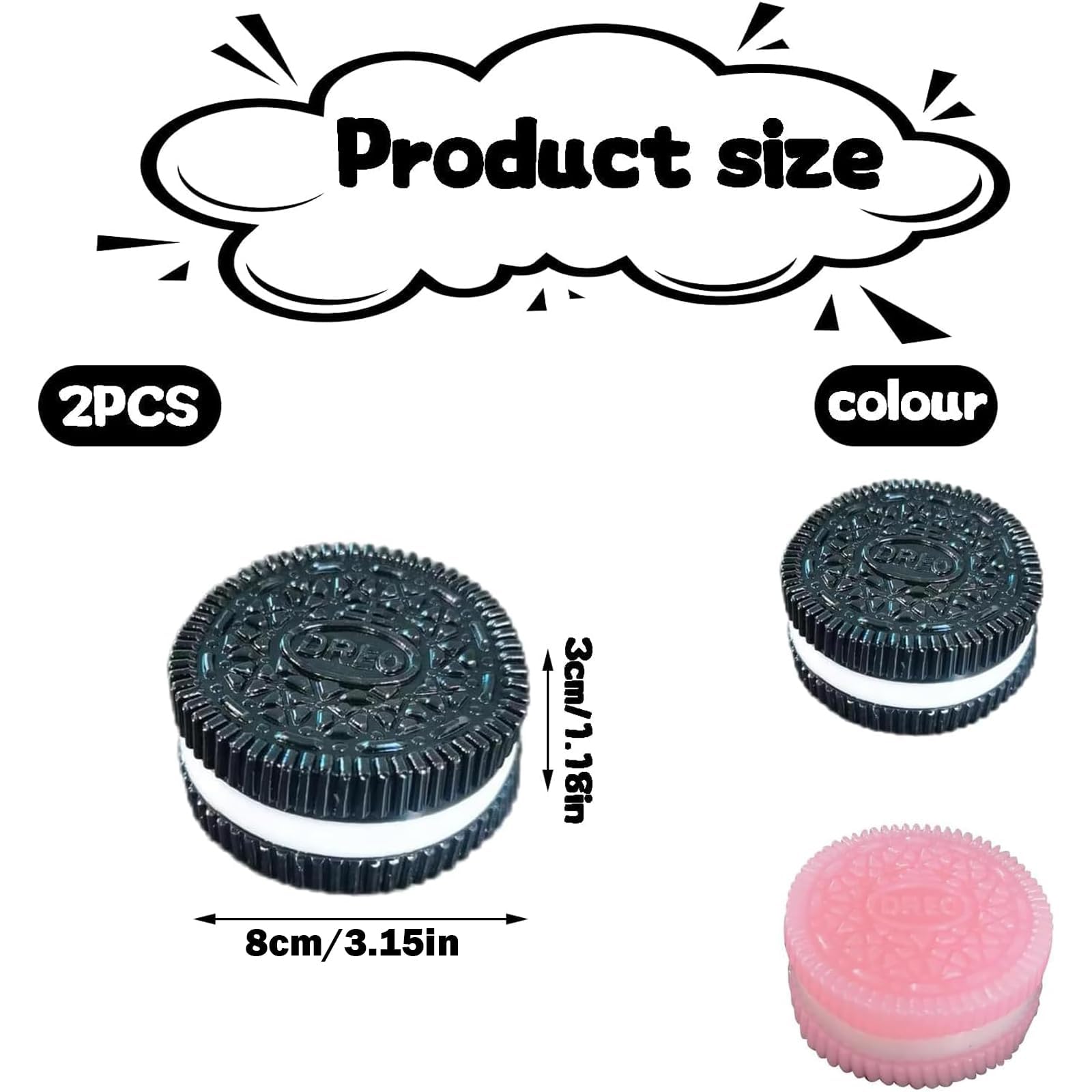 4PCS Oreo Squishy, Jouet Anti Stress, Squishy Oreo Kawaii, Fufu Squishy Pour Enfants Et Adultes