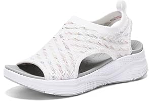 YESWIN Women Walking Sandals Arch Support Orthotic Comfortable Plantar Fasciitis Sandals Non-slip Casual Open Toe Sport Sandals for Athletic Summer Beach