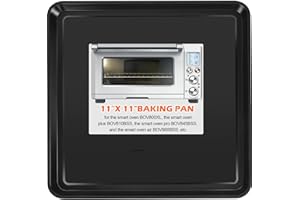 JOYCUBE Toaster Oven Pans and Trays 11" × 11", Broiler Pan for Oven Nonstick Baking Tray for Toaster Oven Accessories, Replacement Compatible with Breville Smart Oven BOV800XL, BOV810BSS, BOV845BSS, BOV900BSS