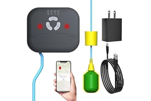LUCKYDUO High/Low Sump Pump Alarm, Smart Water Level Alert with App Notification, Water Lever Sensor Detector for Indoors/Out