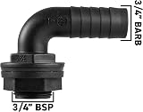 Cost Wise Water Butt Elbow 3/4 BSP to 3/4 Barb with Nut & Washer view 6