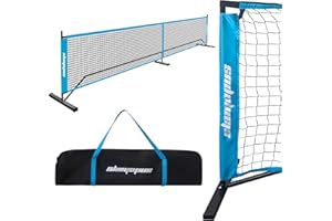SLAMOPUS Portable Pickleball Net Set | 22 FT Pickleball Net for Outdoor Indoor Driveway | USAPA Regulation Size | Sturdy Metal Frame for All-Weather Play | Easy Setup with Carrying Bag