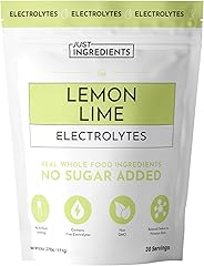 Lemon Lime Electrolytes – 30‑Serving Hydration Drink Mix with Coconut Water, Sea Salt, and Trace Minerals – Supports Energy, 