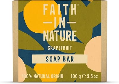 Faith In Nature Grapefruit Soap 100g - Plastic Free Hand Made UK