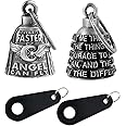 Motorcycle Bells for Bikers Guardian Angel Gremlin Bells for Motorcycle Rider Key Chain for Luck