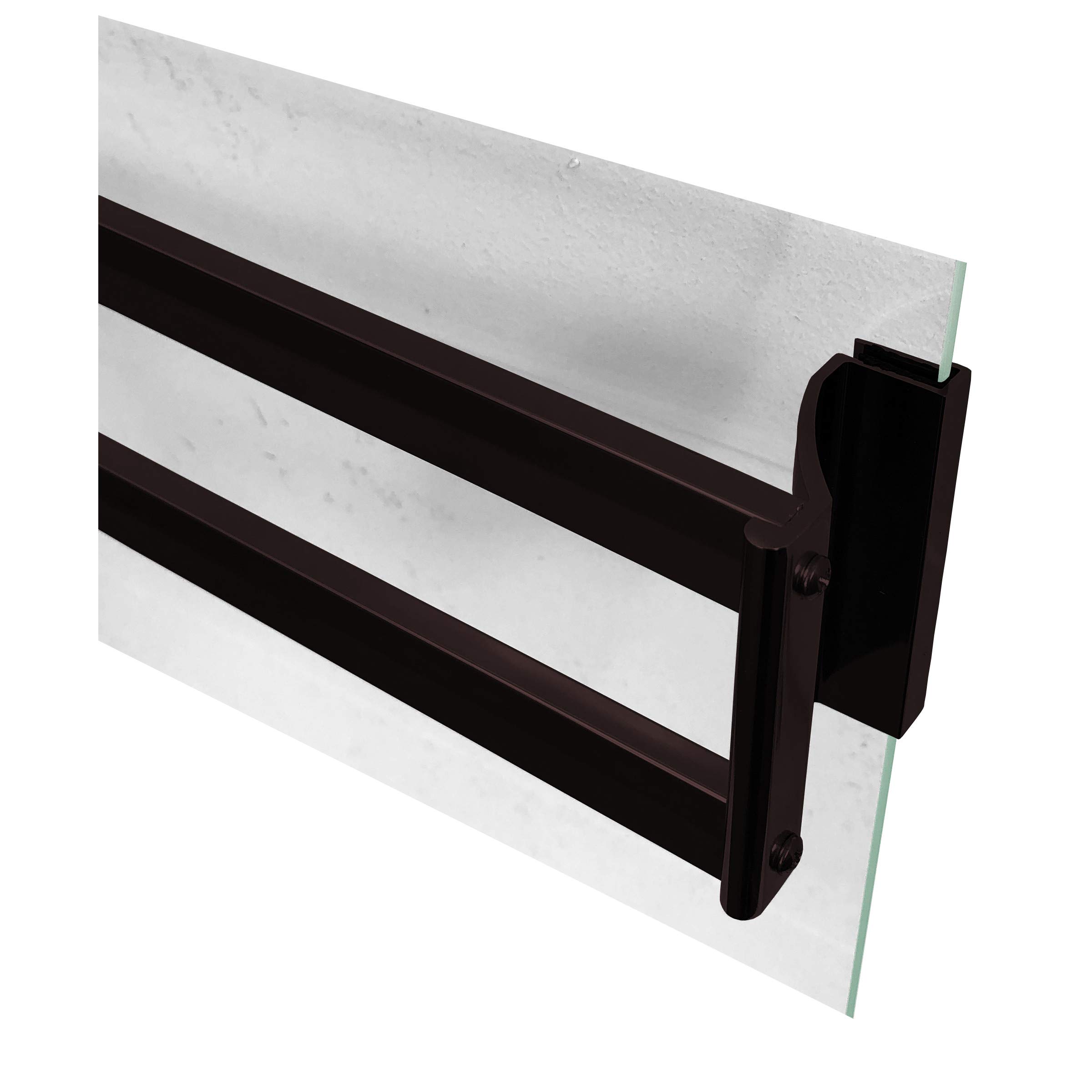 Buy TechnologyLK Oil Rubbed Bronze Sliding Frameless Shower Door Double