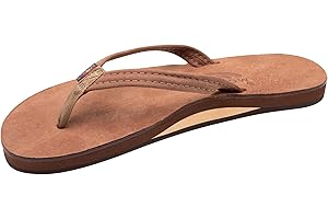 Rainbow Sandals Ladies Luxury Leather - Single Layer Arch Support With 1/2" Narrow Strap