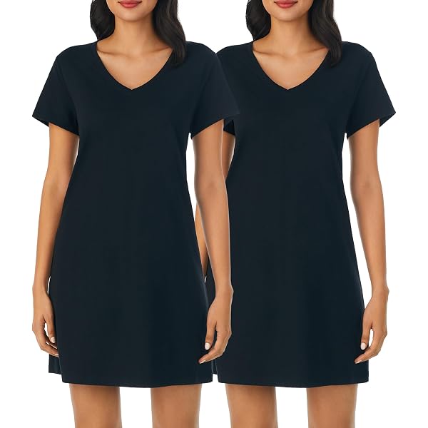 Jockey Women's Activewear Organic Cotton T-Shirt Dress, Brilliant Blue, XS  at Amazon Women's Clothing store