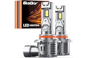GloDrv 2024 Upgrade 9005/HB3 Led Headlight Bulbs [Real 1:1 Size] 16000lm 400% Brighter With 6500k Cool White, Halogen Upgrade Replacement, Plug and Play, Pack of 2