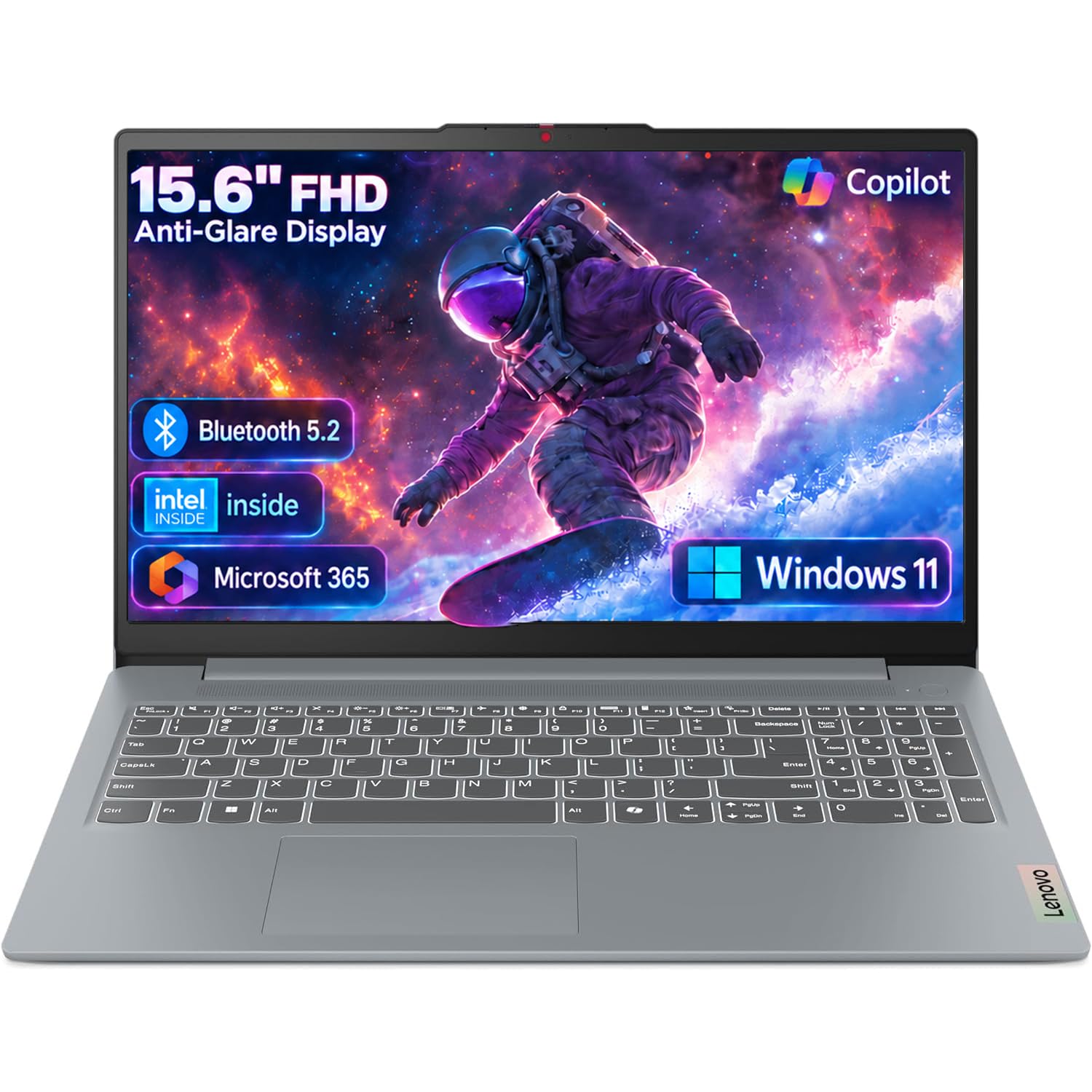 Lenovo Business 15.6" FHD Laptop, Intel Processor, 8GB DDR5, 128GB Storage | Office 365, Copilot AI, WiFi 6, Bluetooth 5.2, U