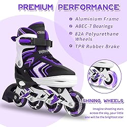 Adjustable Inline Skates for Girls, Girls Roller