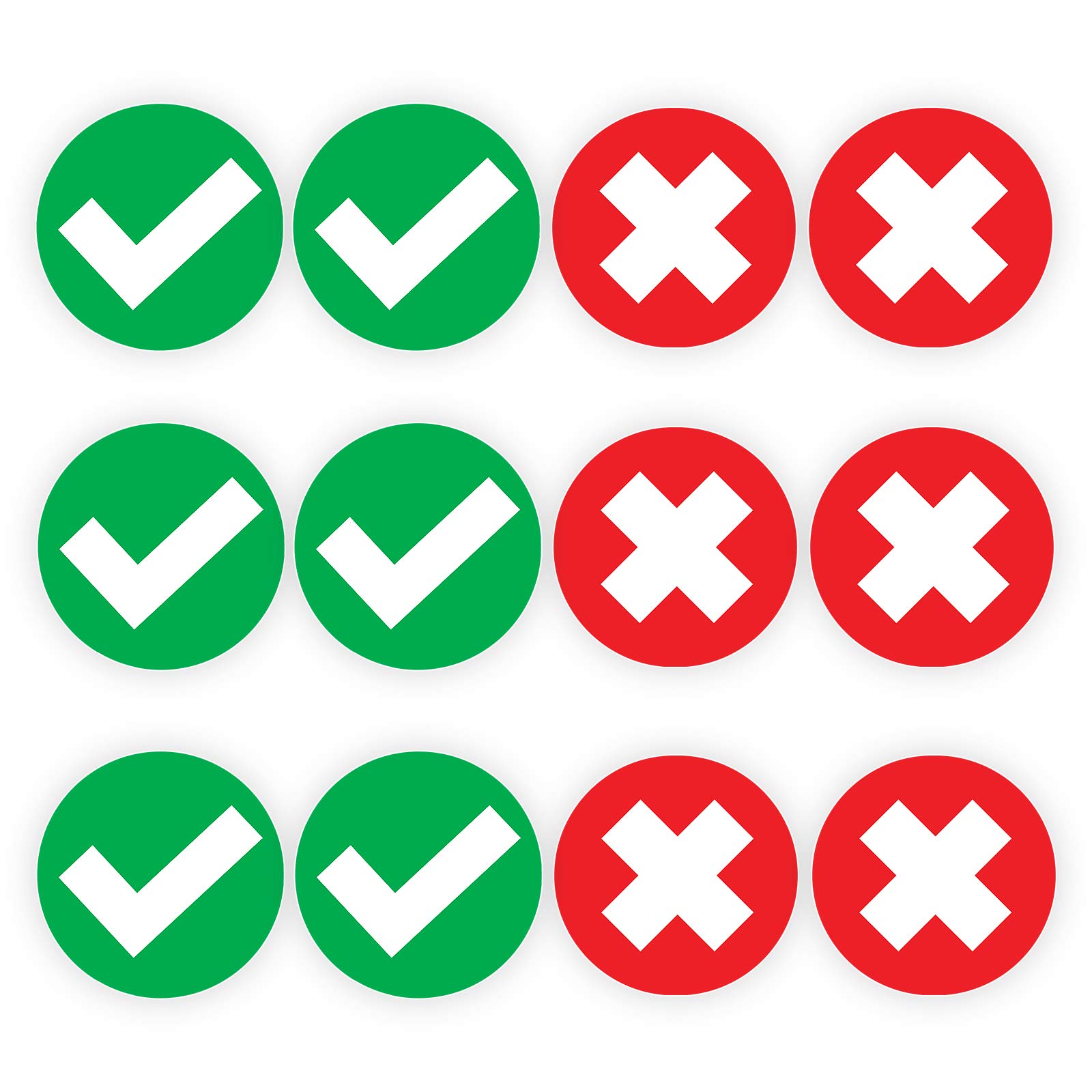 Pack of 12 Social Distancing Seat Stickers Self Adhesive Waterproof Vinyl Stickers 65mm x 65mm V1168