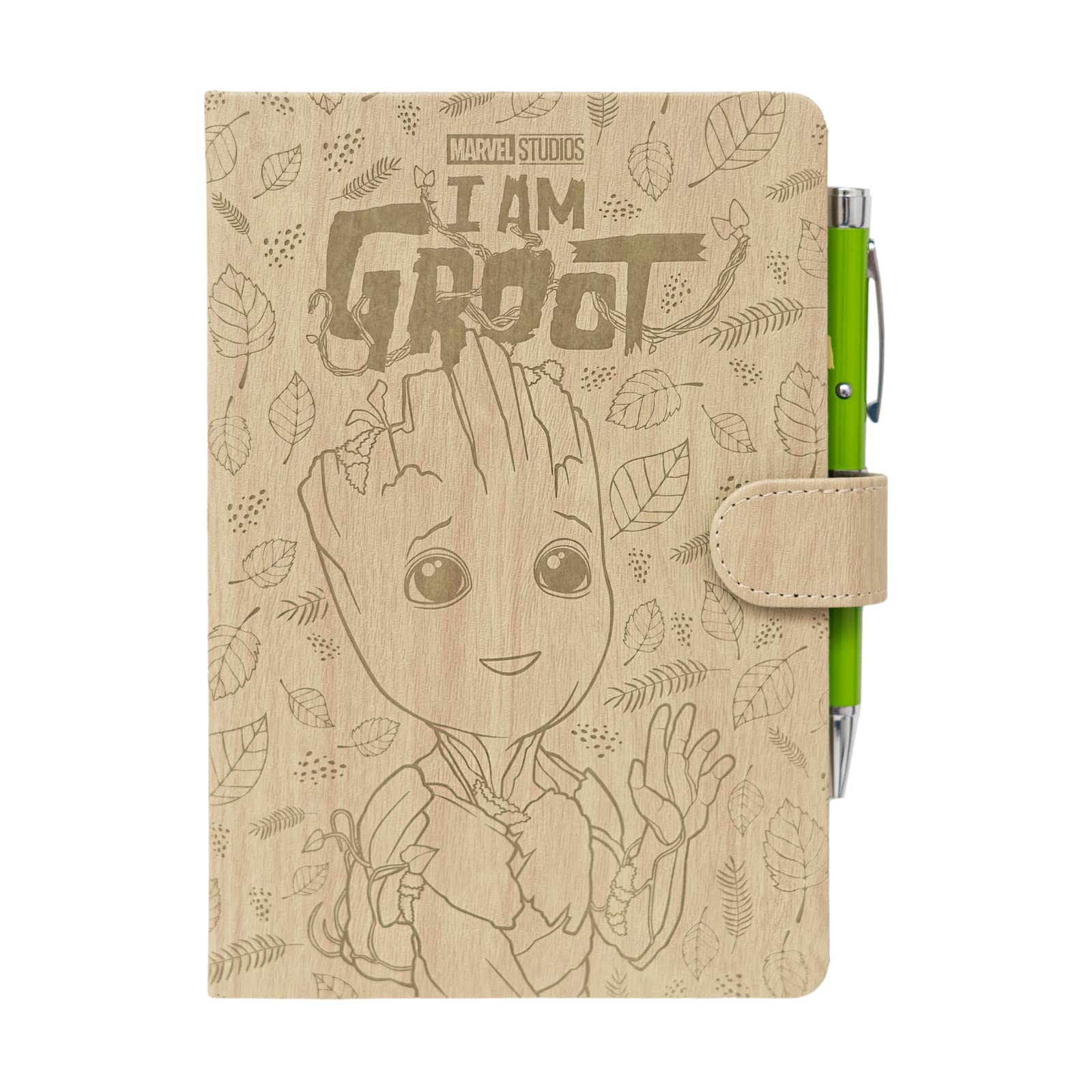 Grupo Erik A5 Notebook & Pen Set - Marvel Groot Gifts | Projector Pen, Bullet Journal Dotted Note Book, Dotted Notebook A5 Sketchbook | Marvel Gifts Under 15 Pounds