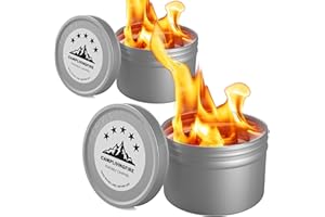 CAMPLIVINGFIRE 2 Pack of Portable Campfire, Smores Fire Pit, Outdoor Fire Pits, 3-5 Hours of Burn Time, No Embers-No Hassle, Emergency Heat, Portable Tabletop Fire Pit for Party Camping Picnics and More