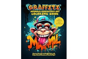 The Graffiti Animals Characters Art Coloring Book for Adults and Teens:: Gorgeous drawing, Graffiti letters, fonts and unique Characters Animals in street art style!