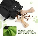 pecute XL Dog Walking Bag with Water Bottle Holder Black view 4