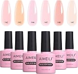 AIMEILI 8 in 1 Builder Gel in a Bottle 6x10ml Gift Kit Jelly Nude view 1