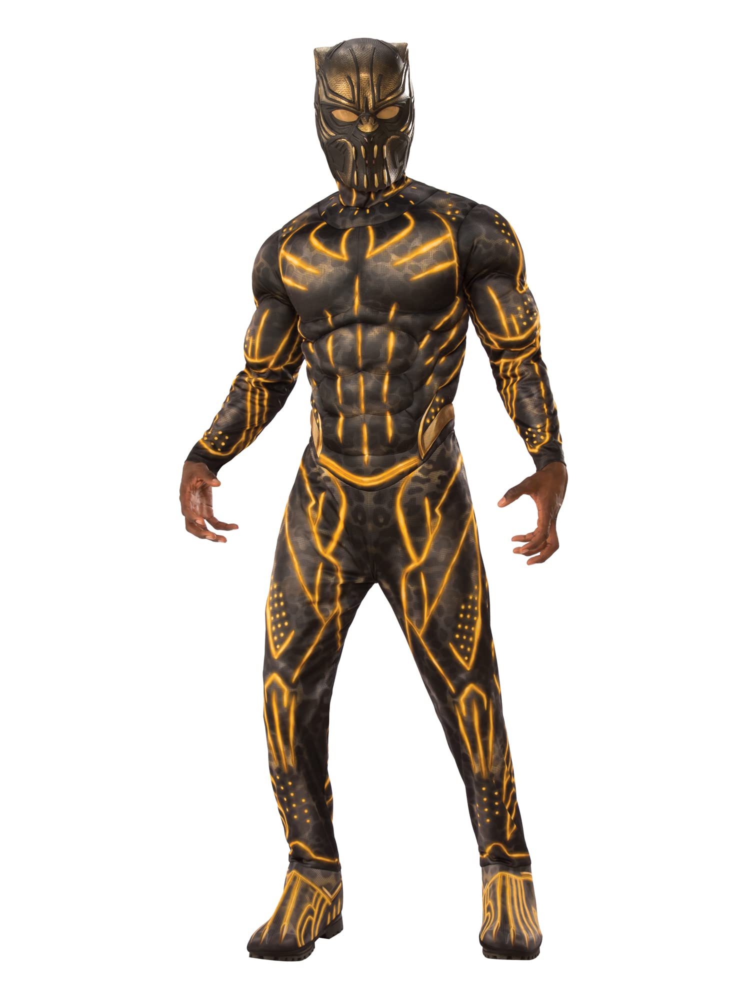 Rubie's Men's Deluxe Erik Killmonger Battle Suit Muscle Chest