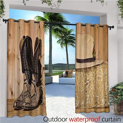 Amazon Com Cobedecor Western Balcony Curtains Mystery Dark Skin