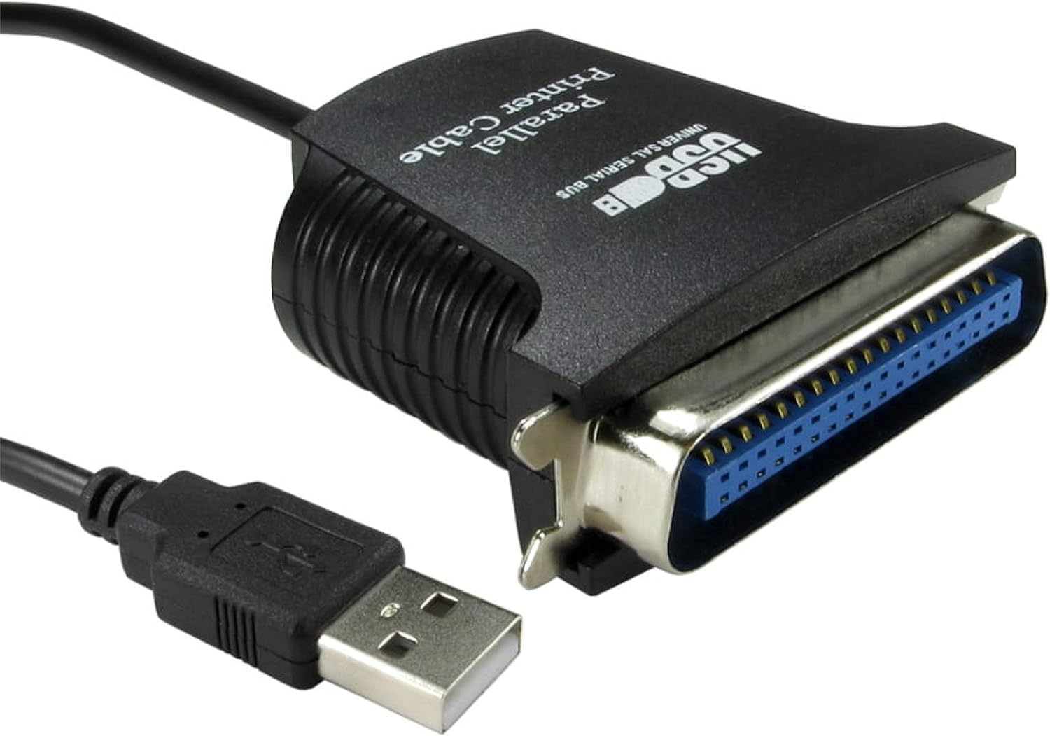 rhinocables 1m USB to Parallel IEEE 1284 Centronics Printer Adapter Cable - Connect Old Style Printers to USB