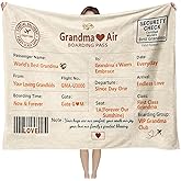 Grandma Blanket Gift from Grandkids - Heartwarming Message Throw, 50'' x 60'', Sofa Decor for Birthday, Christmas, Mother's Day, Valentine's & Grandparents Day, Keepsake Gift