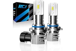 RCJ 9005/HB3 Bulbs, Warning Fog Light 6000K Cool White with Cooling Fan, Plug-N-Play, Pack of 2