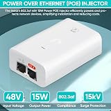 Ubiquiti U-POE-af 802.3af PoE Injector 48V 15W with TOMAN UK Adapter view 3