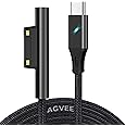 AGVEE 6.6ft USB-C to Surface Connect Charging Cable Cord Connector Charger for Microsoft Surface Pro X/9/8/7/6/5/4/3, GO 3/2/1 Surface Laptop 4/3/2/1/Studio, Book 1 2, Black