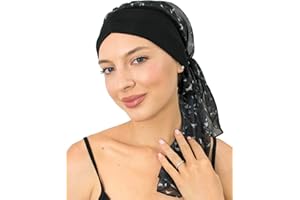 CAPLORD Head Scarf for Women Skull Cap Chemo Patients Headwear Cancer Hair Loss Scarf Headwrap Cover Hat Turban Covering Wrap