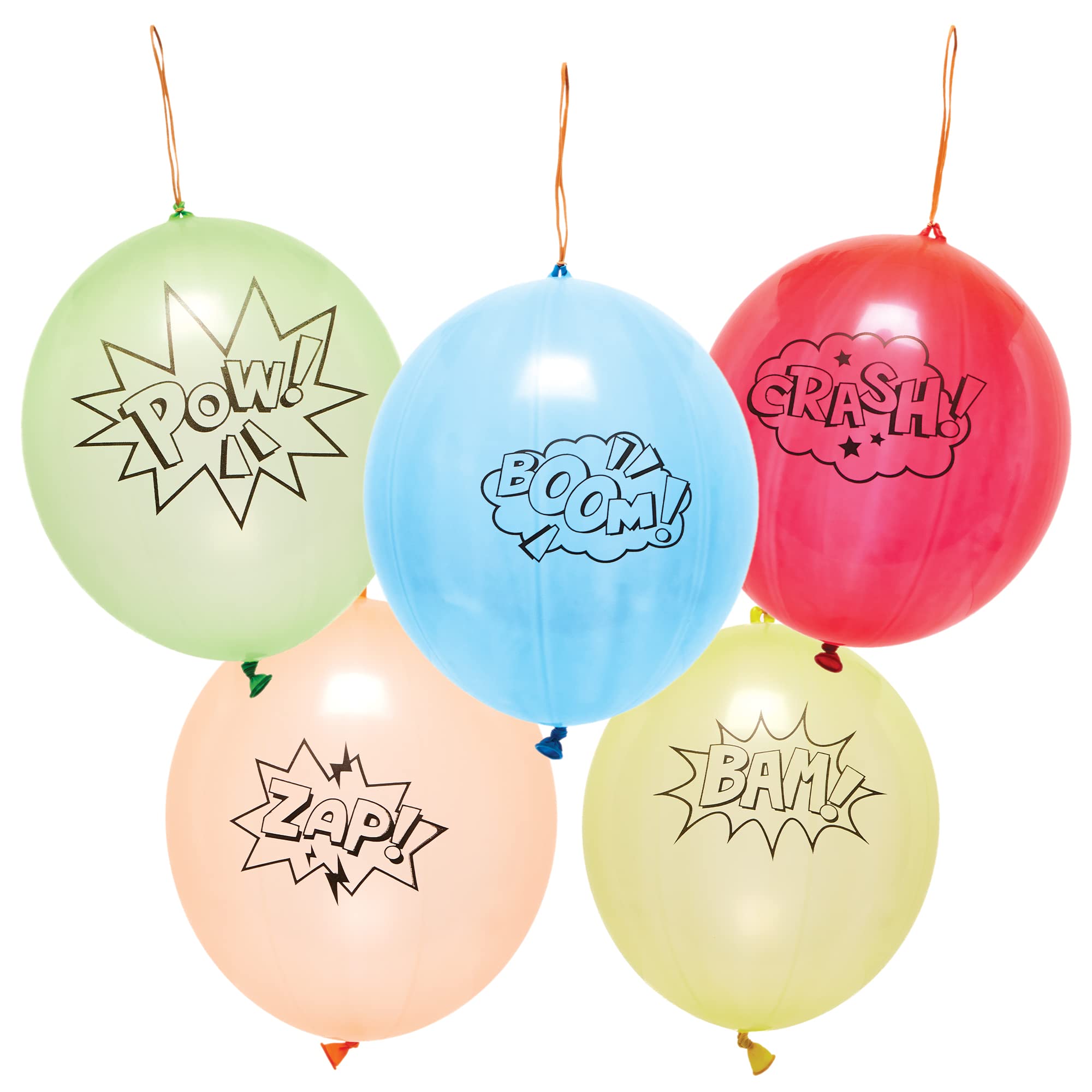 Baker Ross FX734 Star Hero Punching Balloons - Pack of 10, Party Bag Fillers for Kids