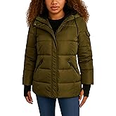Steve Madden Womens Puffer Jacket - Insulated Faux Fur Lined Long Parka Womens Winter Coat - Heavyweight Jackets for Women