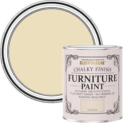 Rust-Oleum Cream Upcycled Furniture Paint Chalky Finish Clotted Cream 750ml