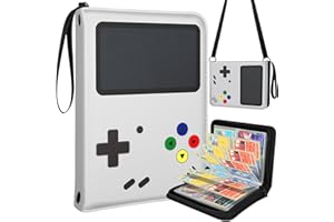 Lotadilo for 4 Pocket Card Binder with 440 Pockets - Trading Card Collection Album Folder for Men Boys Teens Game Console Design for Sports Cards Game Cards with Zipper Hand Carrying Rope