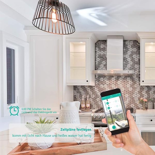 TESSAN Enchufe WiFi exterior 4000 W16 A Smart Home Plug resistente al agua enchufe exterior WiFi IP44 con 2 AC con control remoto por aplicacin compatible con Alexa Google Home e IFTTT