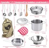 GOLCUGYJH Stainless Steel Pretend Cooking Utensils Set for Kids view 6