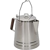 Stansport Stainless Steel Percolator Coffee Pot 28 Cups (276-28), Silver