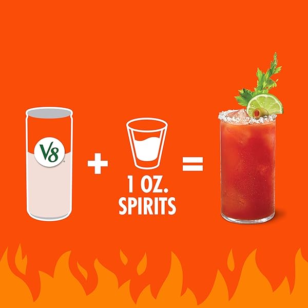 V8 BLOODY MARY SPICY MIX, 8 FL OZ CAN (PACK OF 6)