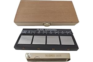 UPAMCARKER 4Pcs Surface Roughness Comparators,Plain Grinding Test Block Ra0.1-0.8mm Microfinish Comparator,Surface Finish Comparator Set for Lathe Machinery Manufactur Teach (4pcs Surface Roughness comparators)